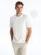Crew Neck Short Sleeve Men's Textured T-Shirt